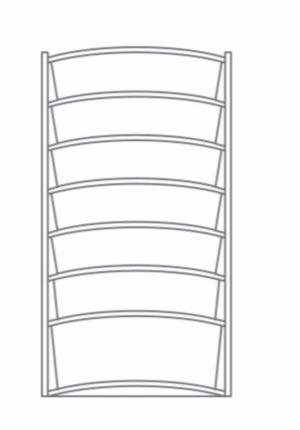 Dieffebi Книжный шкаф open office из металла Bookcases 7em304050 - Вид №7