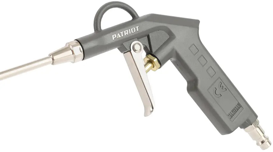 91254391 Пистолет продувочный PATRIOT GH 60B с удлиненным соплом, 400 л/мин. сопло 200 мм. быстросъем.. STLM-0523154