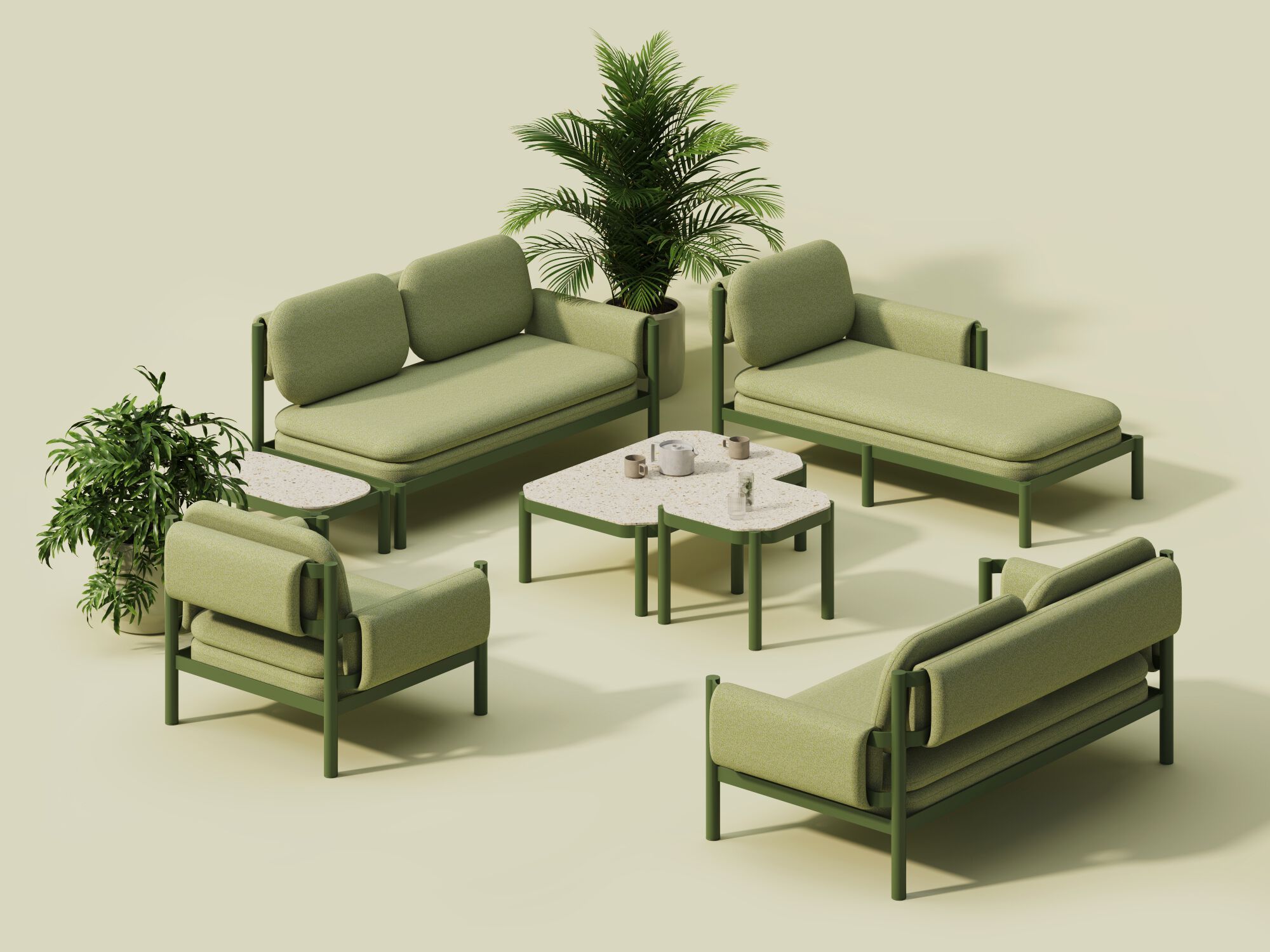 Алюминиевый прямоугольный журнальный столик Joyf Tropic ARCH-00053753 - Вид №2