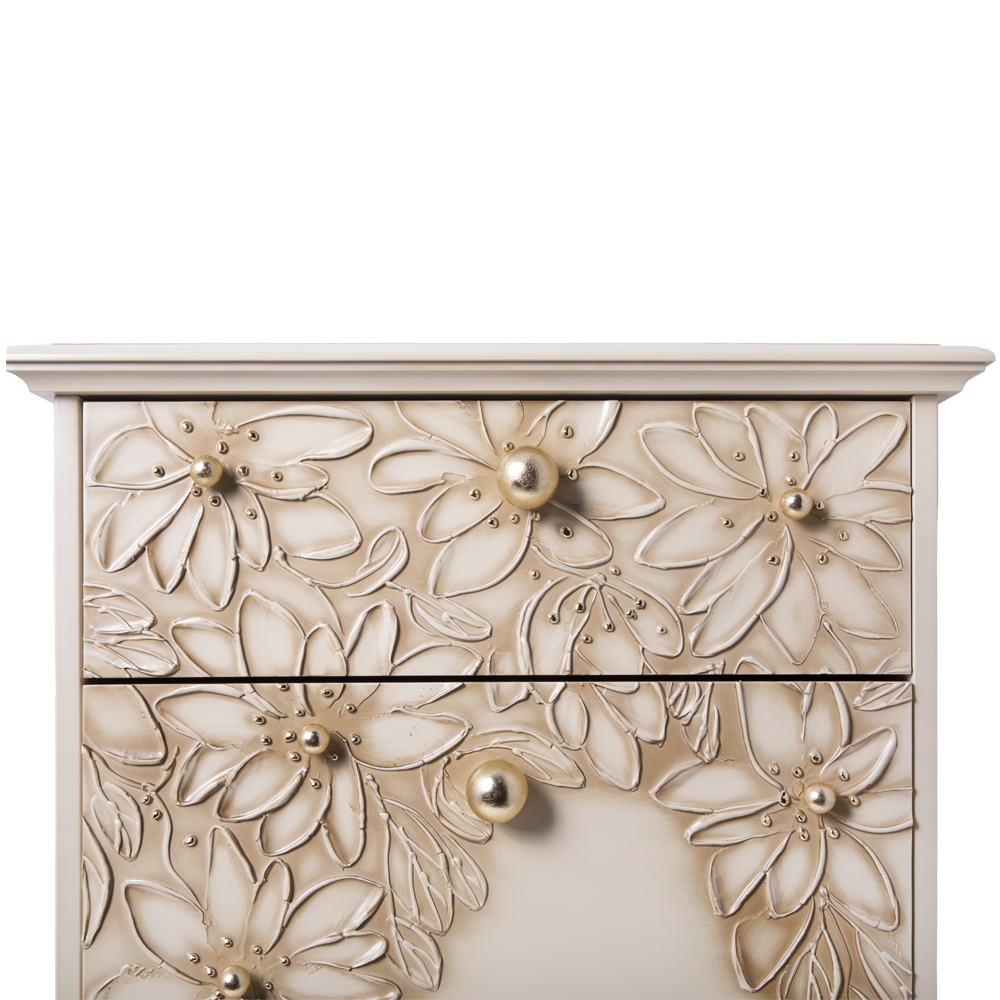 11621 Комод Терра-3 (с 3-мя ящиками) Айвори Мраморное золото BOGACHO 4627196590298 - Вид №5