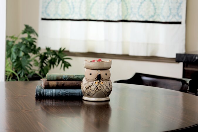 Аромасветильник настольный керамический "Сова" CANDLE WARMERS  268168 Бежевый  - Вид №2