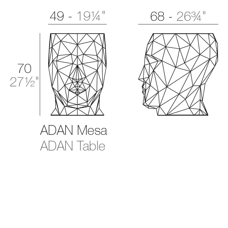 Пластиковый садовый стол Vondom Адан ARCH-00035800 - Вид №5