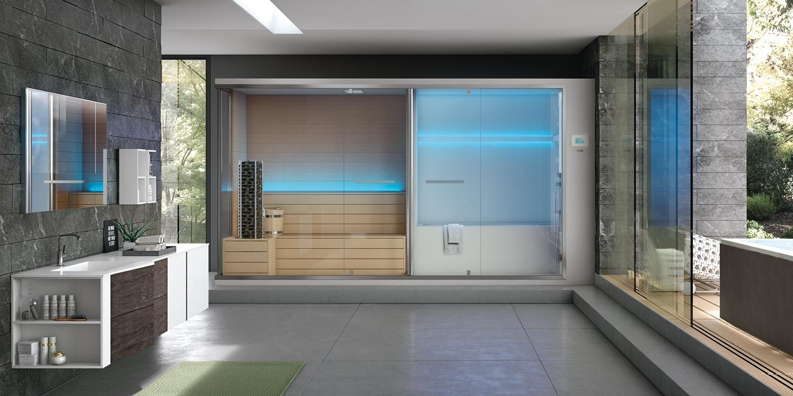 Спа: Ванна Сауна Хамам Душ 355 НИША OLIMPO Gruppo Geromin SSAOL9N2DA - Вид №2