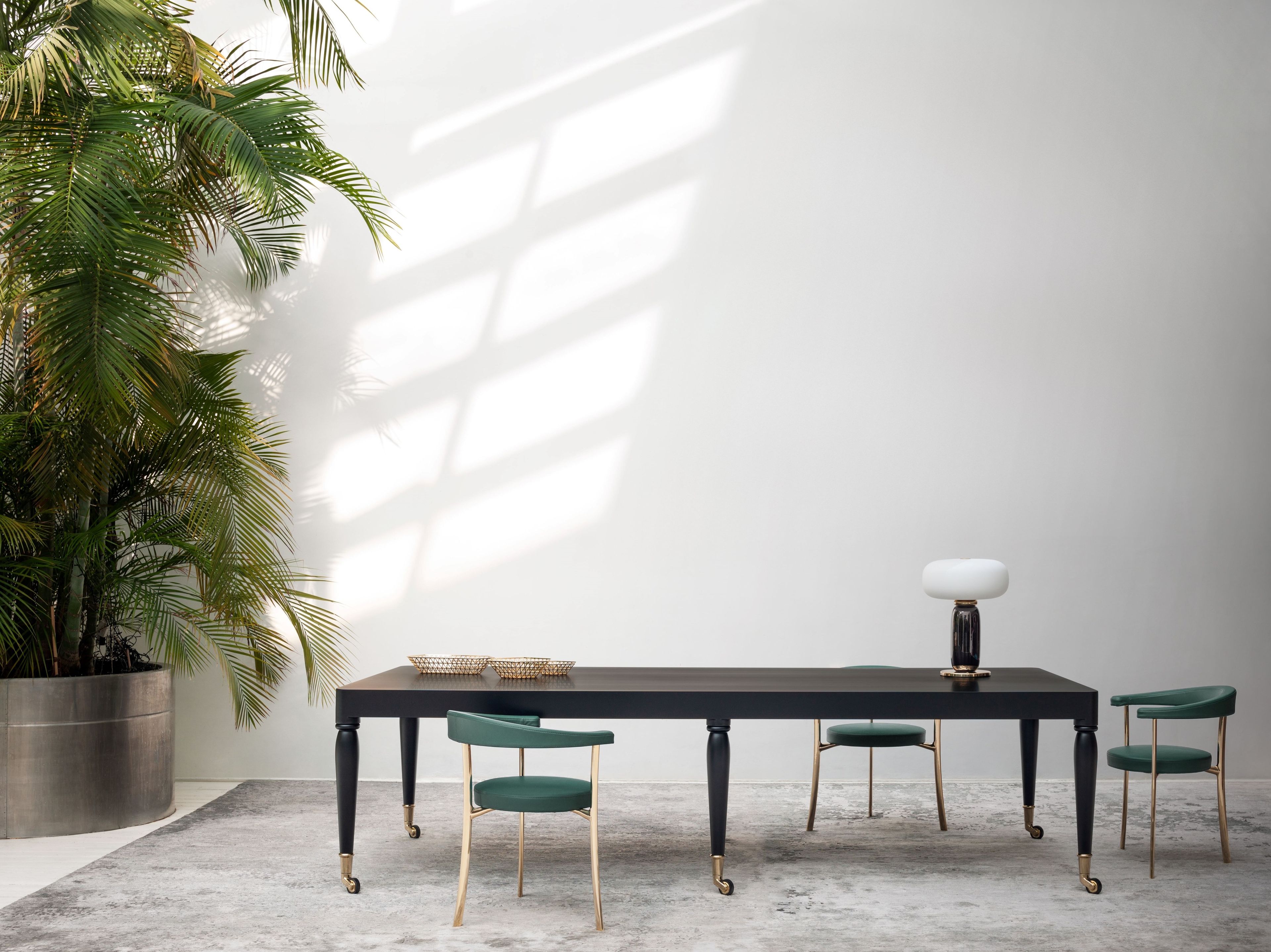 Прямоугольный вишневый стол с колесами GHIDINI1961 Шейкер ARCH-00076406 - Вид №2