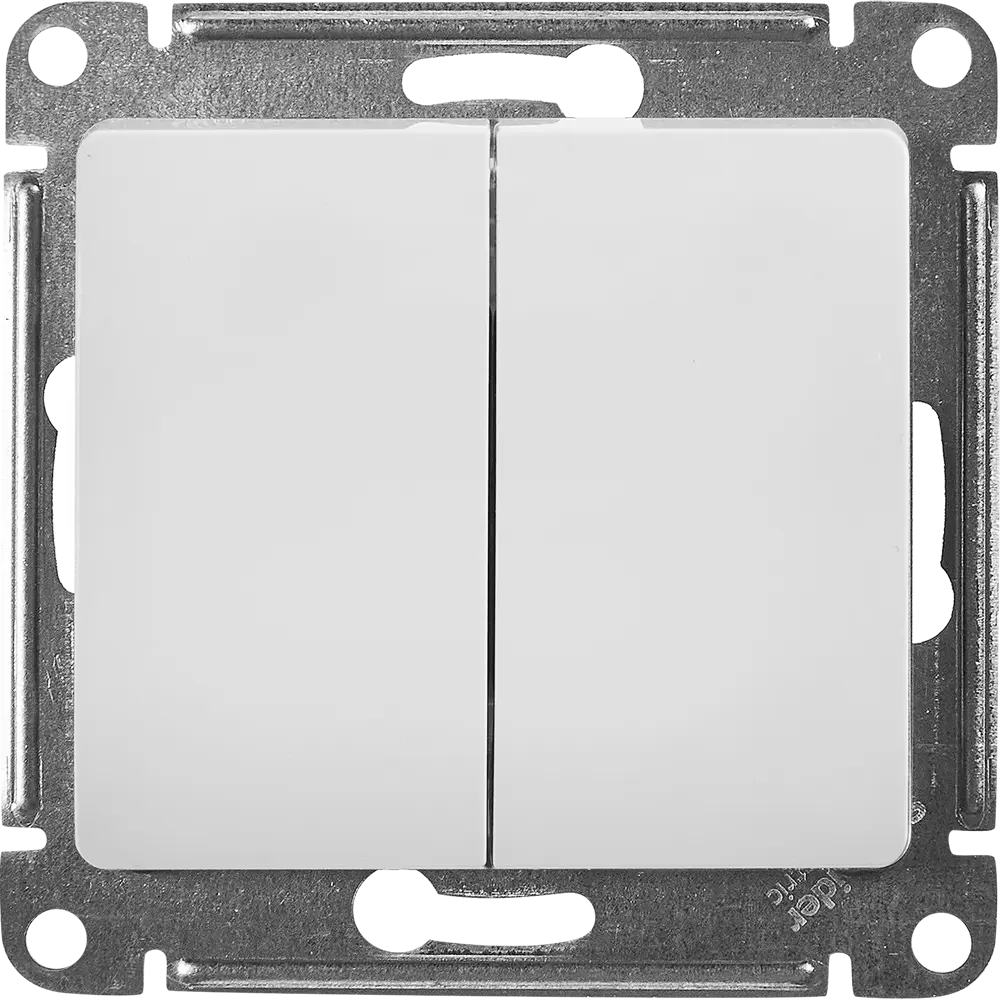 Переключатель Schneider Electric Glossa с двумя клавишами для современного интерьера 86710629 STLM-0070869 - Вид №1