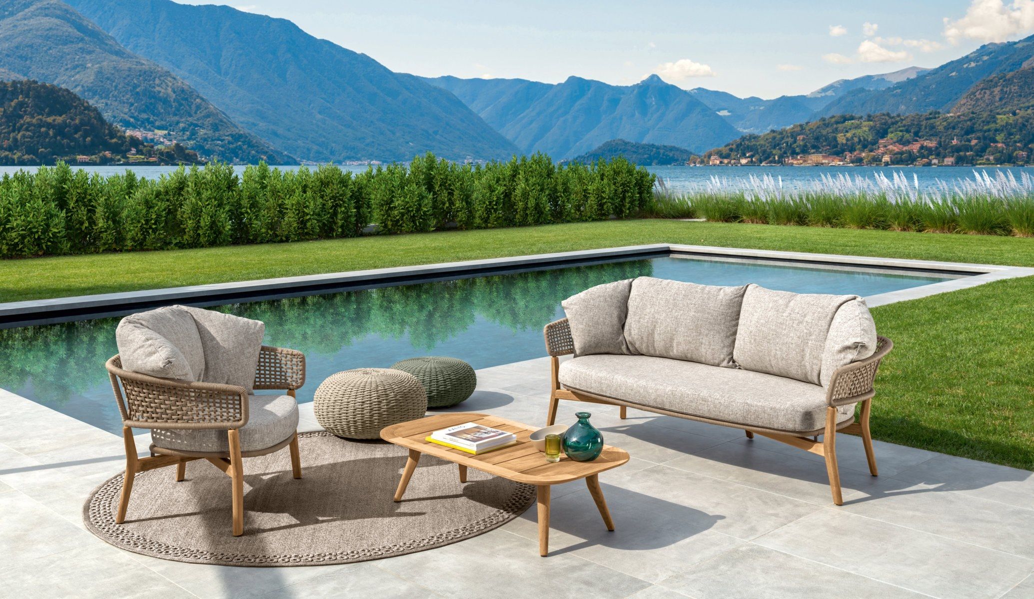 Прямоугольный садовый стол из тикового дерева Talenti Moon Teak ARCH-00050426