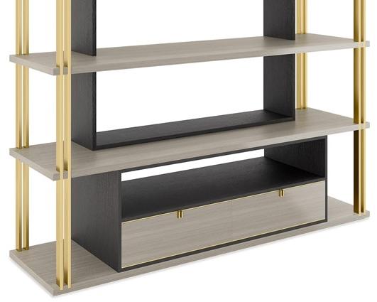 FRATO Открытый деревянный книжный шкаф с ящиками Dhaka Ffu030008aab  - Вид №2