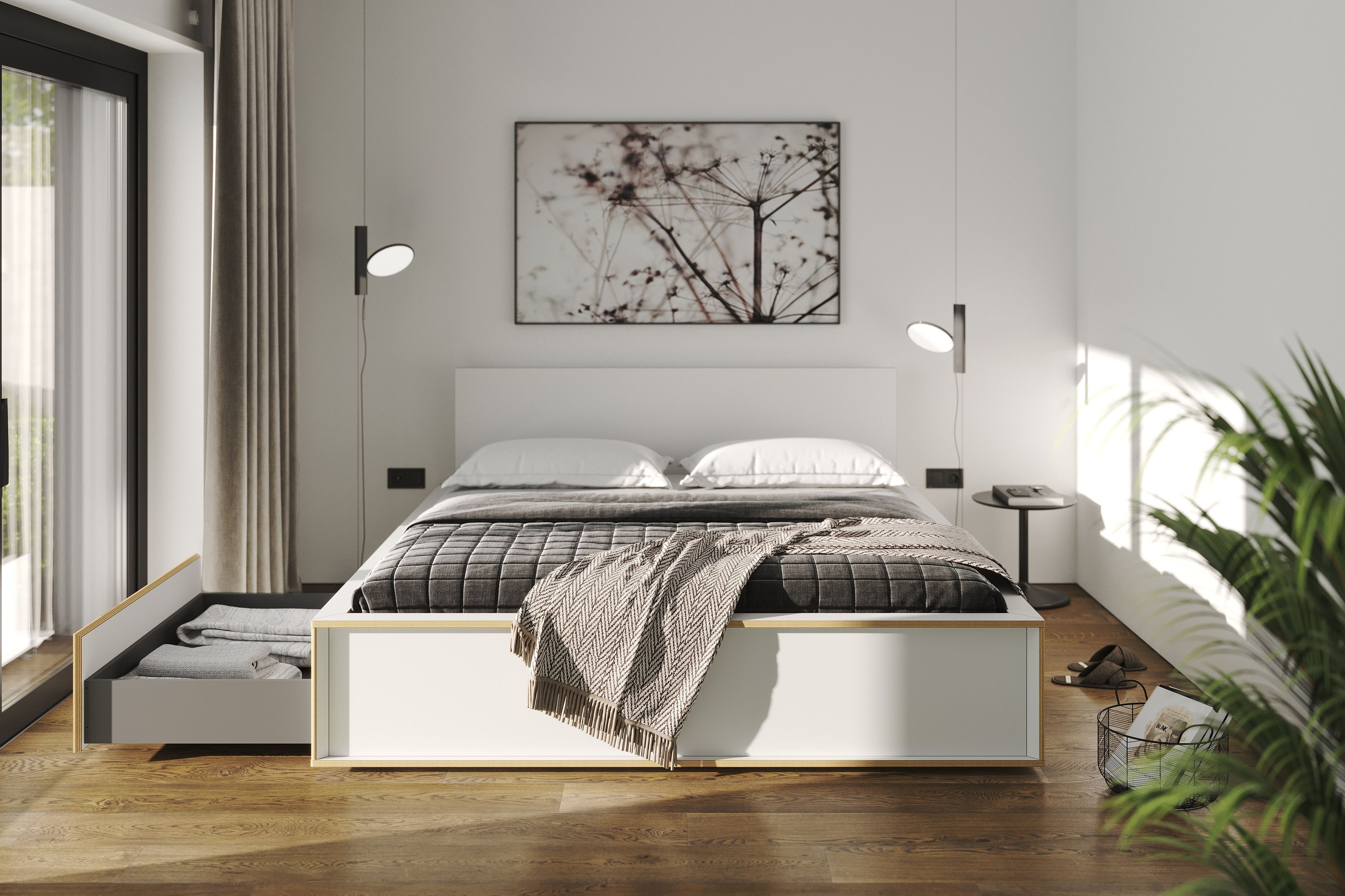 Двуспальная кровать-контейнер из многослойного материала Müller Small Living SPAZE ARCH-00061252 - Вид №5