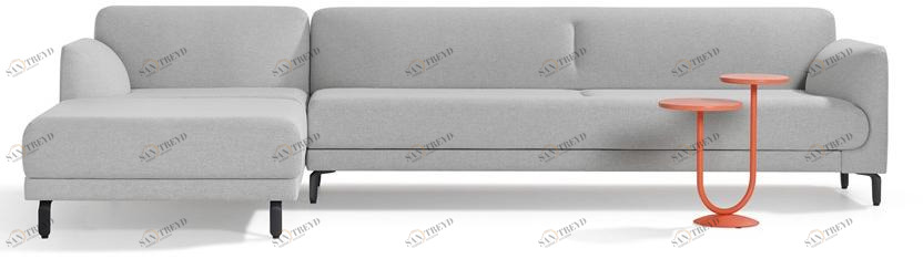 Artifort 3-х местный тканевый диван с шезлонгом Figura sun-id-1381978