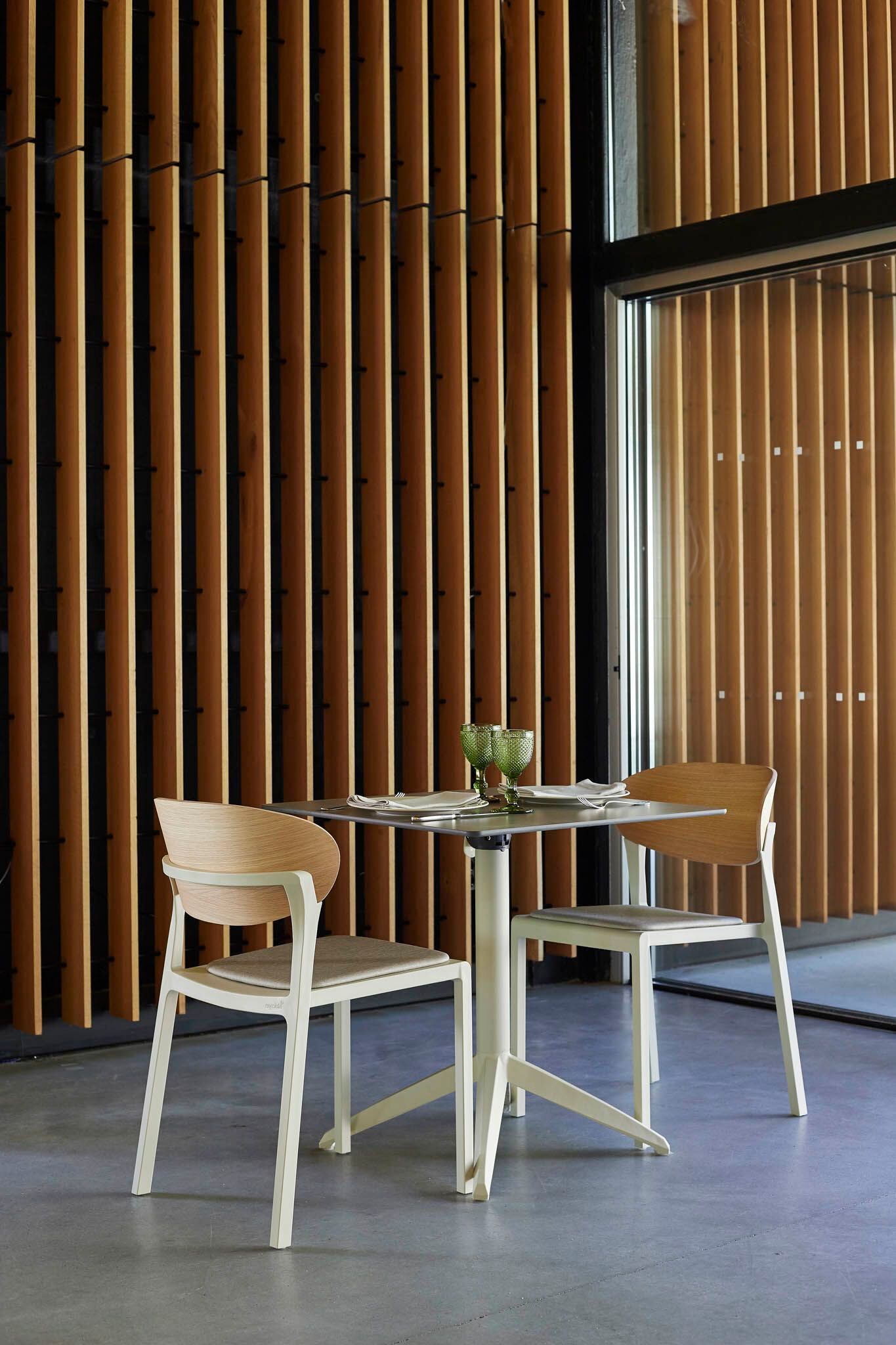 Садовый стул из полипропилена с деревянной спинкой Ezpeleta BAKE WOOD ARCH-00073360 - Вид №10