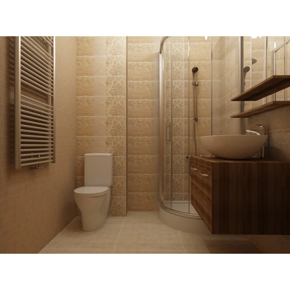 Плитка настенная Marmi Latte 20.1х50.5 см 1.52 м2 цвет бежевый Azori STLM-2112393 - Вид №3