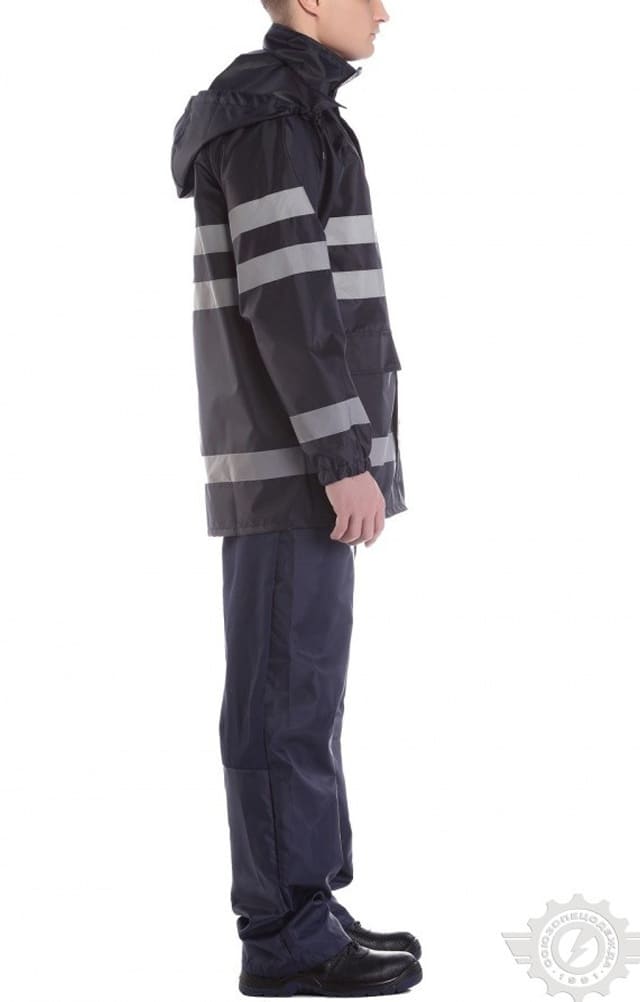 65798 Куртка-ветровка с СВП синяя  Непромокаемая спецодежда  размер 48-50/182-188  - Вид №5