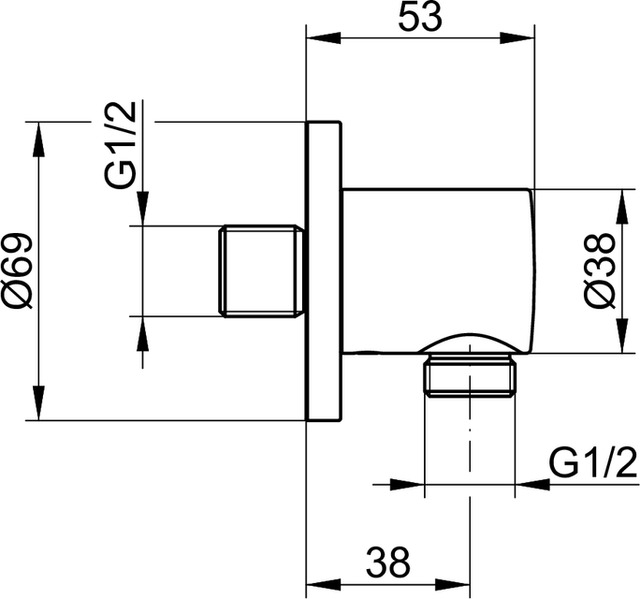 54947010000 Соединение-вывод для шланга DN 15 KEUCO Edition 400 - Вид №2