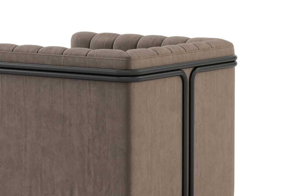 Мягкое кресло с подлокотниками из микрофибры и бархата Stylish Club ARCH-00142925 - Вид №4