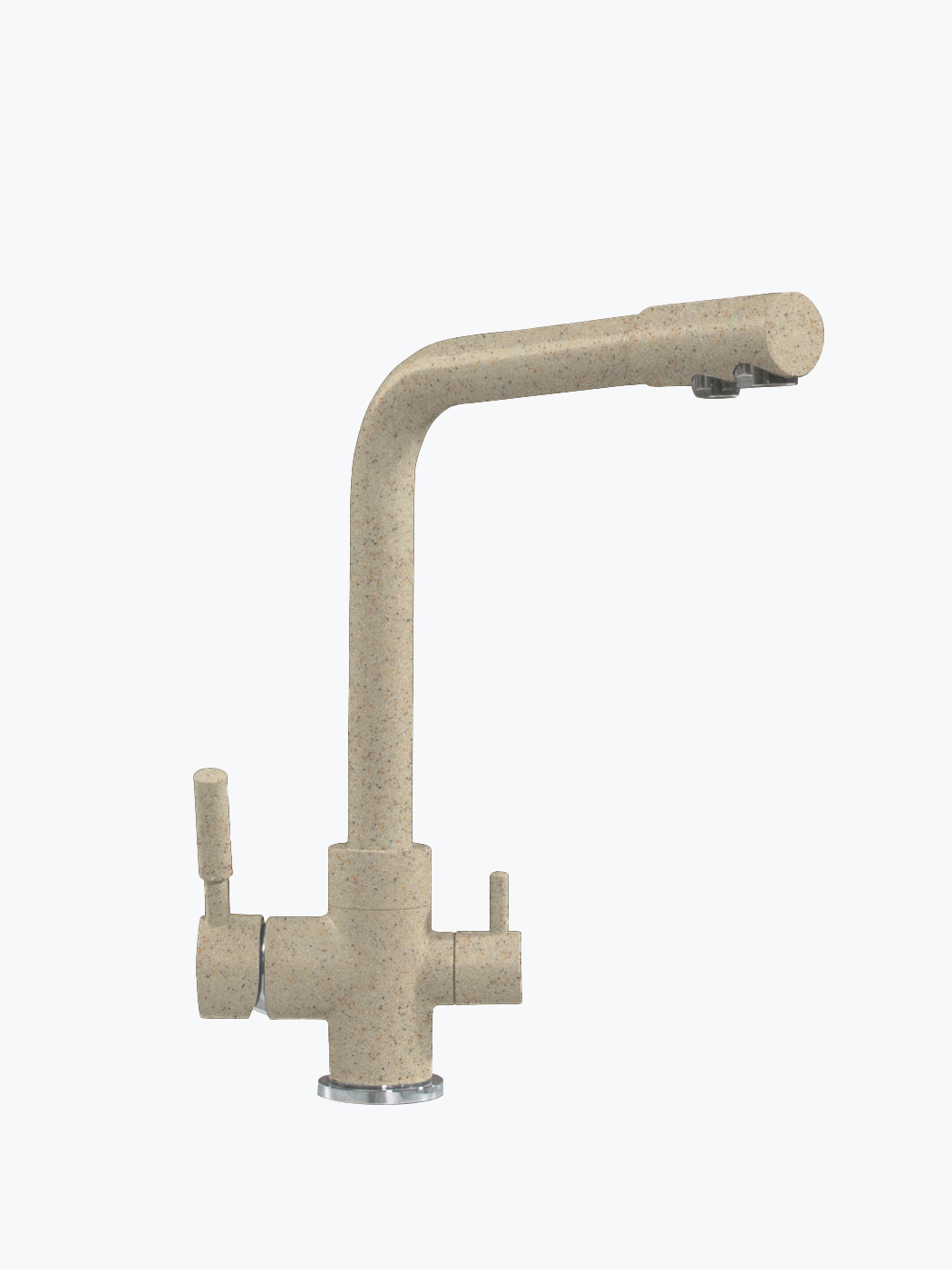 660717 Смеситель кухонный "Высокий Дуо" в тон мойки Polygran  - Вид №2