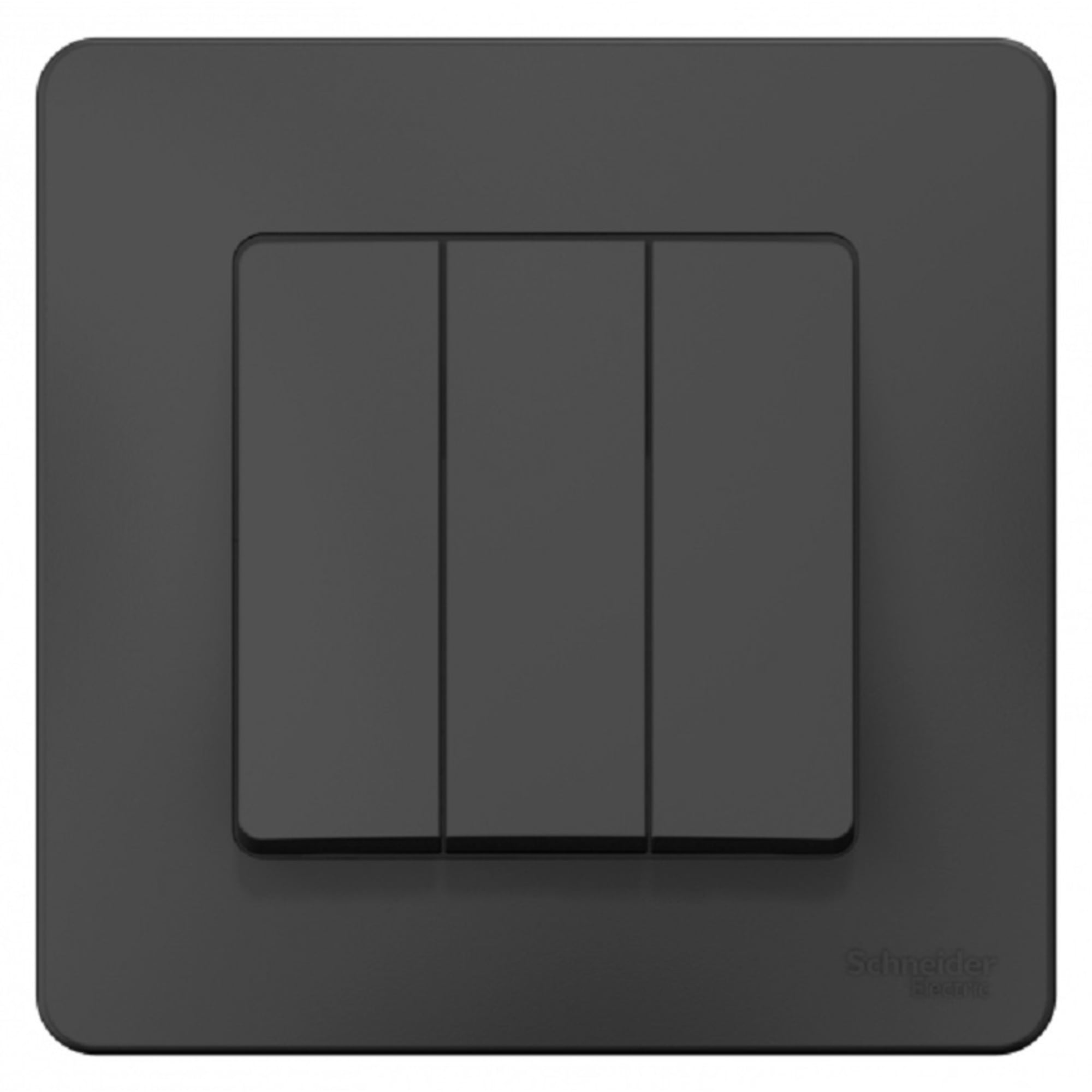 Выключатель встраиваемый 3 клавиши цвет антрацит SCHNEIDER ELECTRIC Blanca 93830976