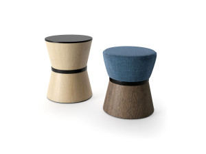 Круглый деревянный журнальный столик с меламиновой столешницей