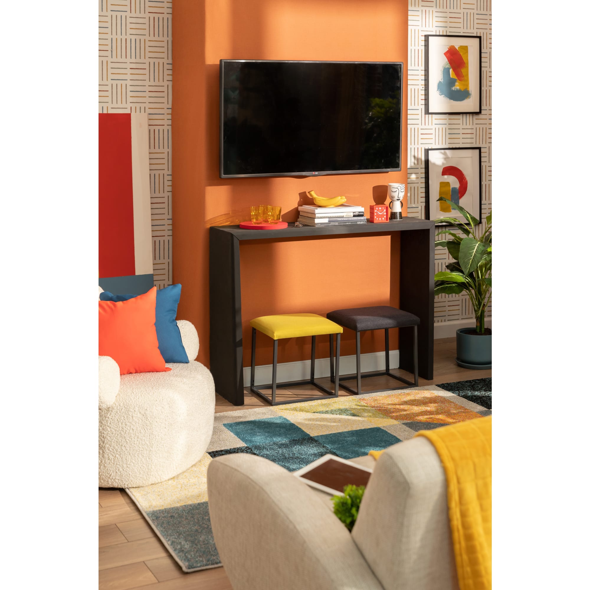 82640914 Подушка на сидение Рогожка 34х38 см цвет графит Santreyd  - Вид №4