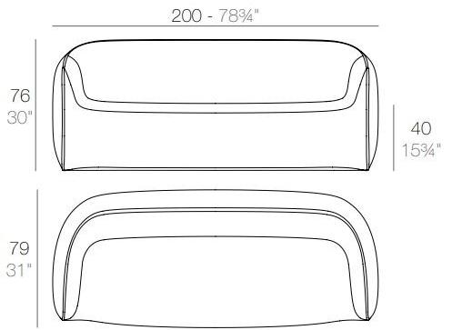 VONDOM Садовый диван Blow sun-id-1458062 - Вид №4