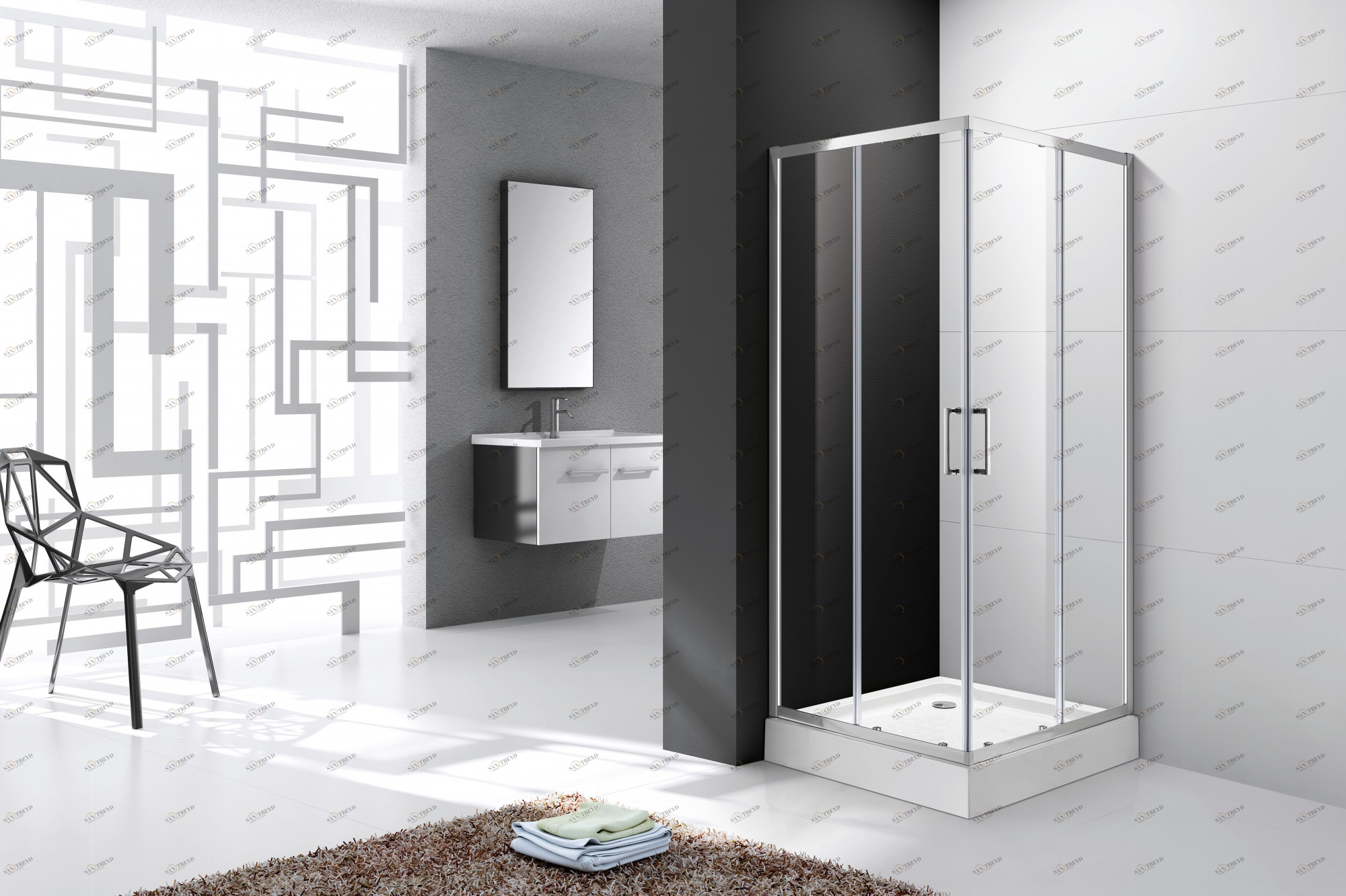 Душевой уголок CEZARES MOLVENO-A-2-100-P-Cr-IV