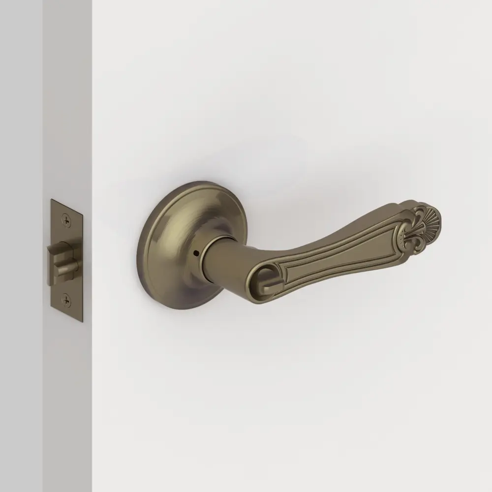 Ручка-защёлка 637/BL АB-B, с фиксатором, цвет античная бронза FUARO STLM-2120491 - Вид №7