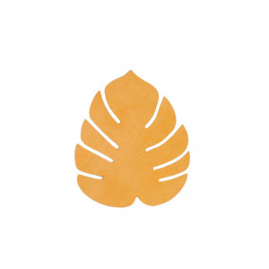 990083 NUPO burned curry подстаканник лист монстеры 14х12 см, толщина 1,6мм;LIND DNA