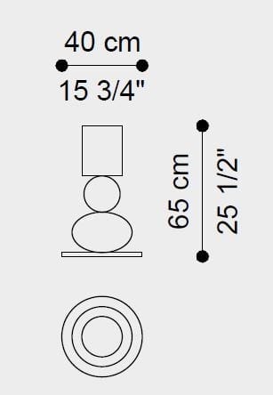 Настольная лампа из матового стекла ETRO Home Interiors Шагал ARCH-00149977 - Вид №2