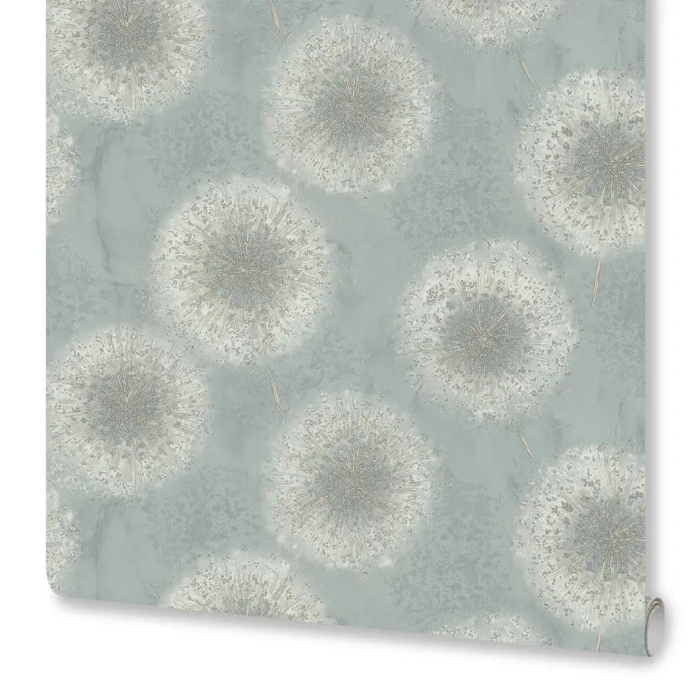 Флизелиновые обои Euro Decor Ray с растительным рисунком, зеленые 89419303 STLM-1569982