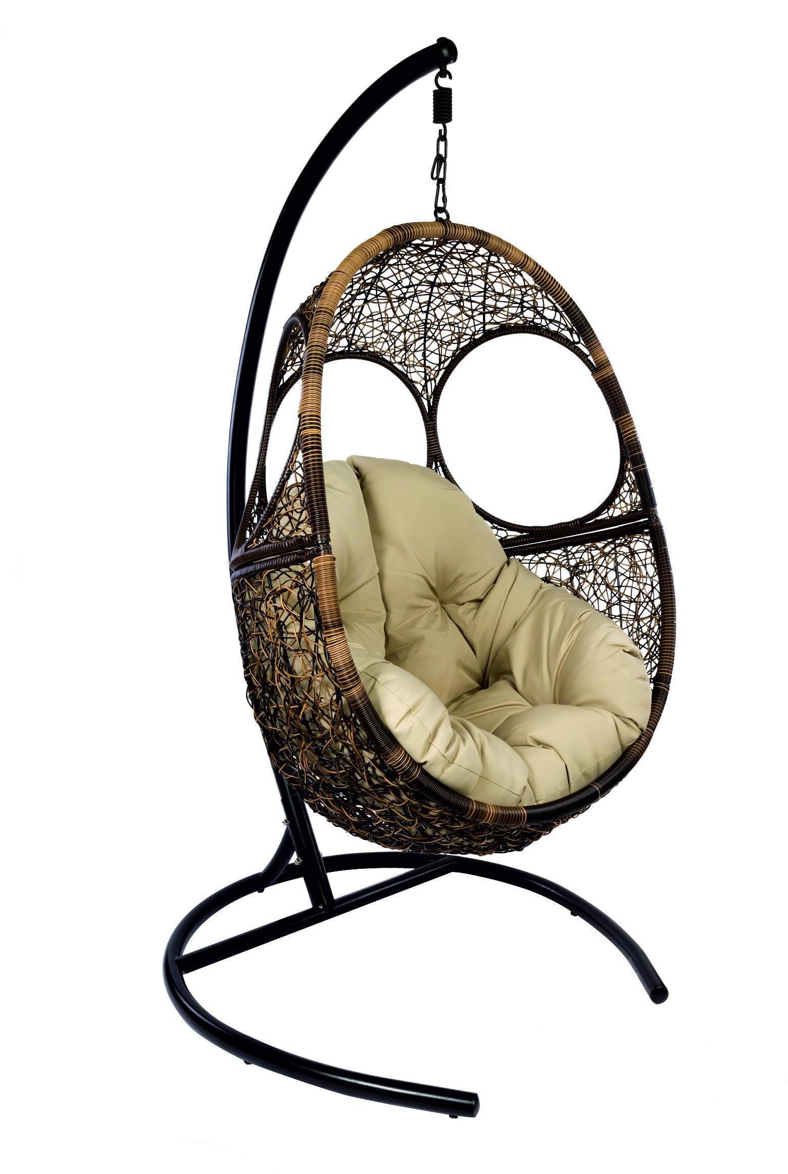 90220014 Подвесное кресло искусственный ротанг светло-коричневый Y0135KD FlyingRattan STLM-0136890 ЭКОДИЗАЙН