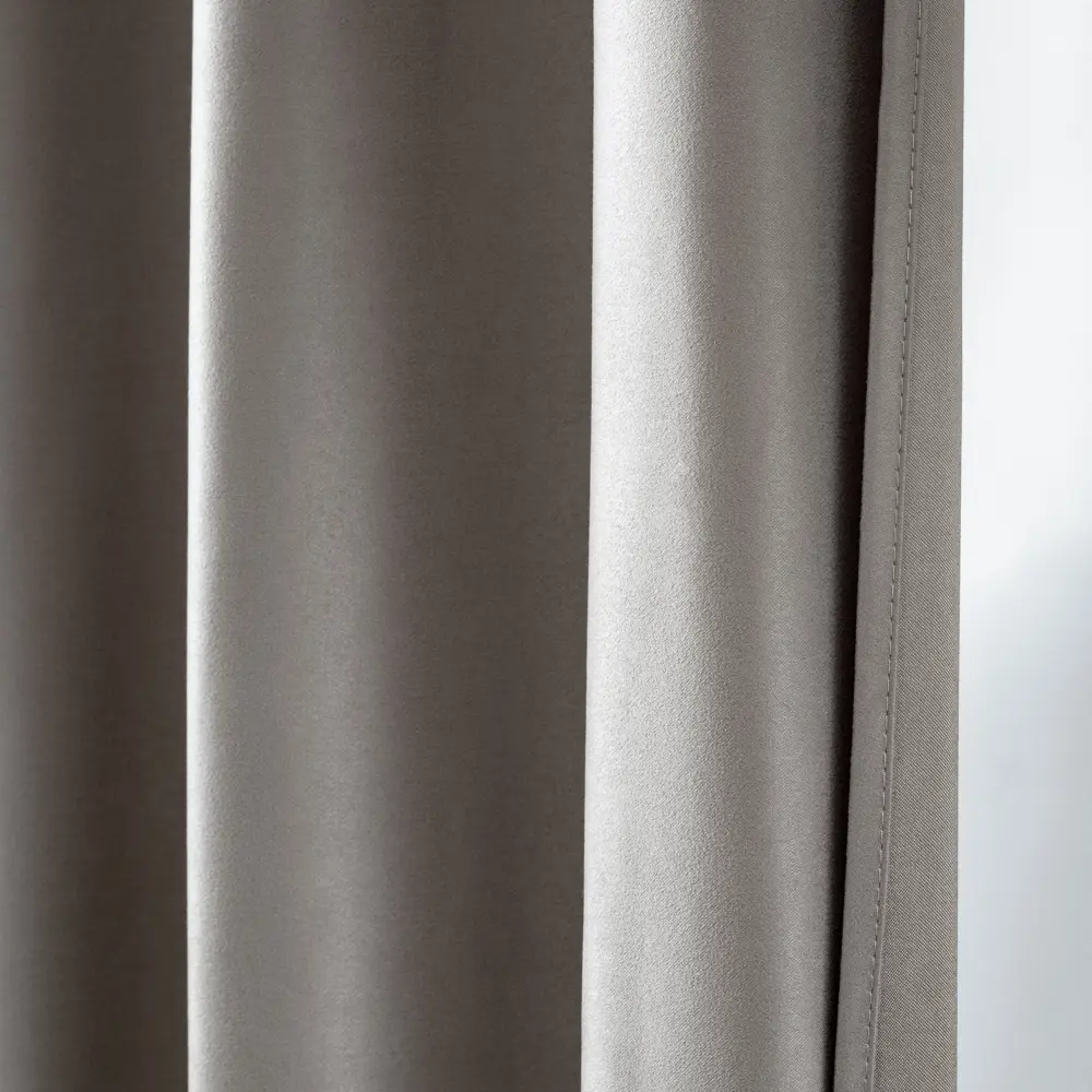 Штора на ленте 140x260 см цвет бежево-серый GARDEN STLM-2077831 - Вид №2