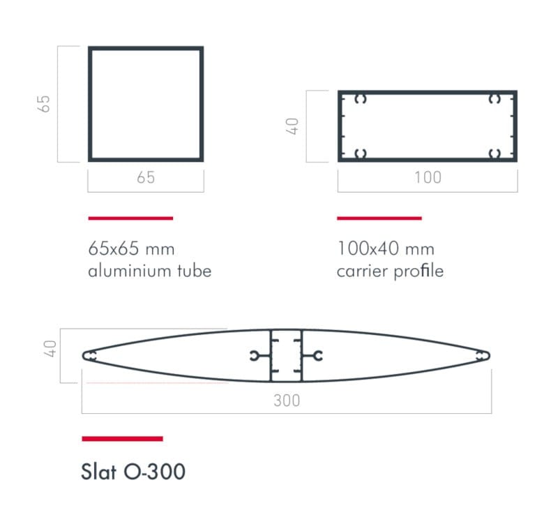 Поворотные алюминиевые жалюзи Saxun O-300 ARCH-00008512