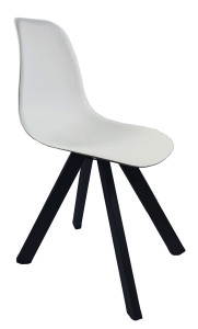 90765416 Кухонный стул 81х41х46 см abs-пластик цвет бело-черный Eames STLM-0373933 WWBT