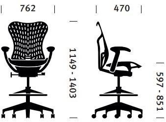 Herman Miller Эргономичный поворотный офисный стул из ткани бабочки Mirra 2 sun-id-1387482 - Вид №13