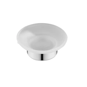 Мыльница VIDAGE Неверка - стеклянная подвесная для ванной в хроме 89384610