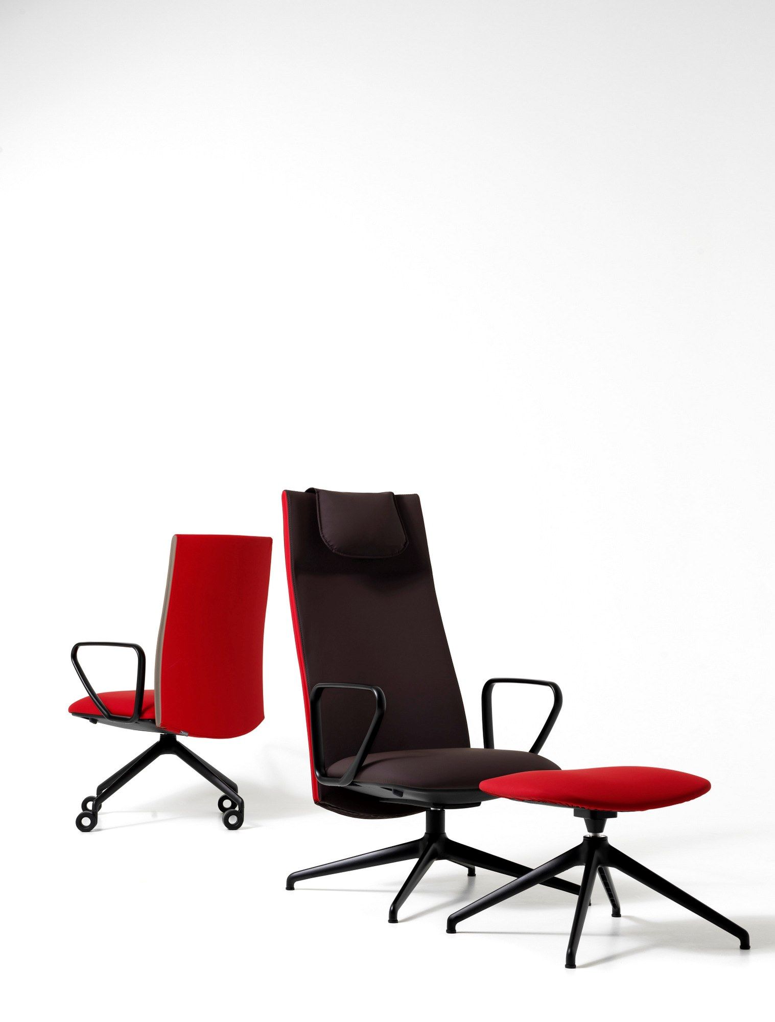 Офисное кресло с регулируемой высотой из ткани с 4 спицами Diemme ARCH-00037774 - Вид №3