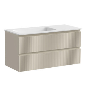 Тумба подвесная под раковину Snob R левая, Beige Soft 995х445х500