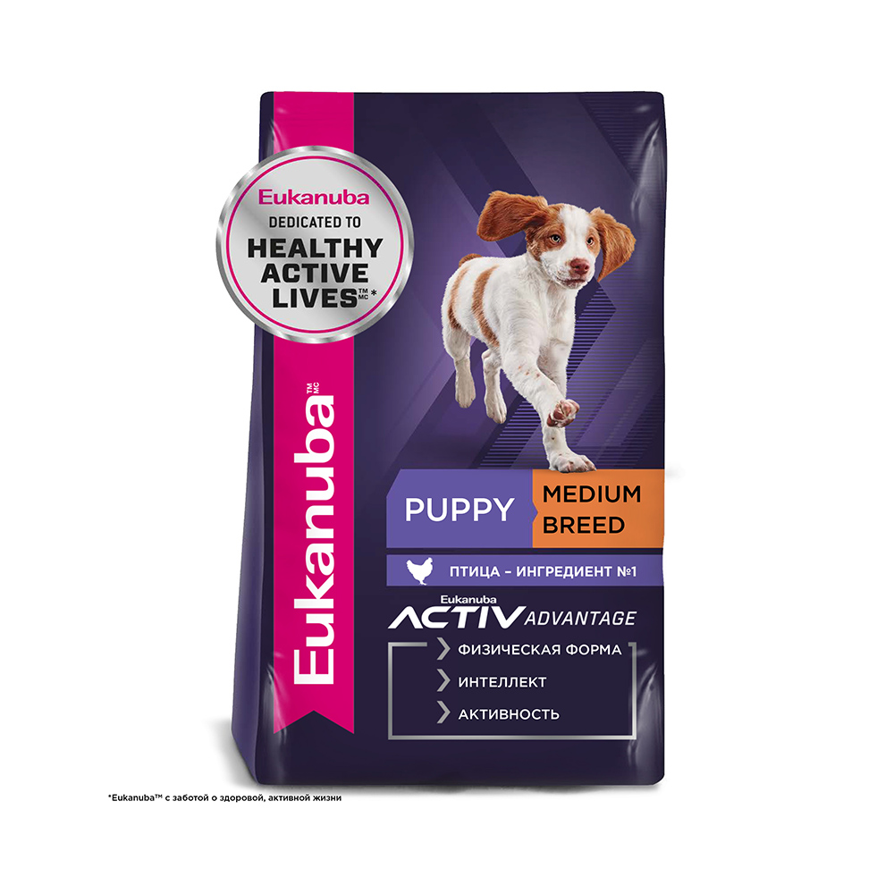 ПР0033174 Корм для щенков для средних пород сух. 3кг Eukanuba 