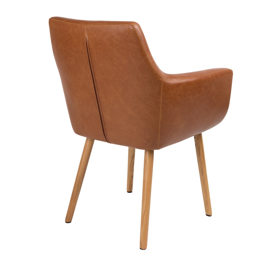 Кресло Pike коричневое White Label Living 1100283 - Вид №6