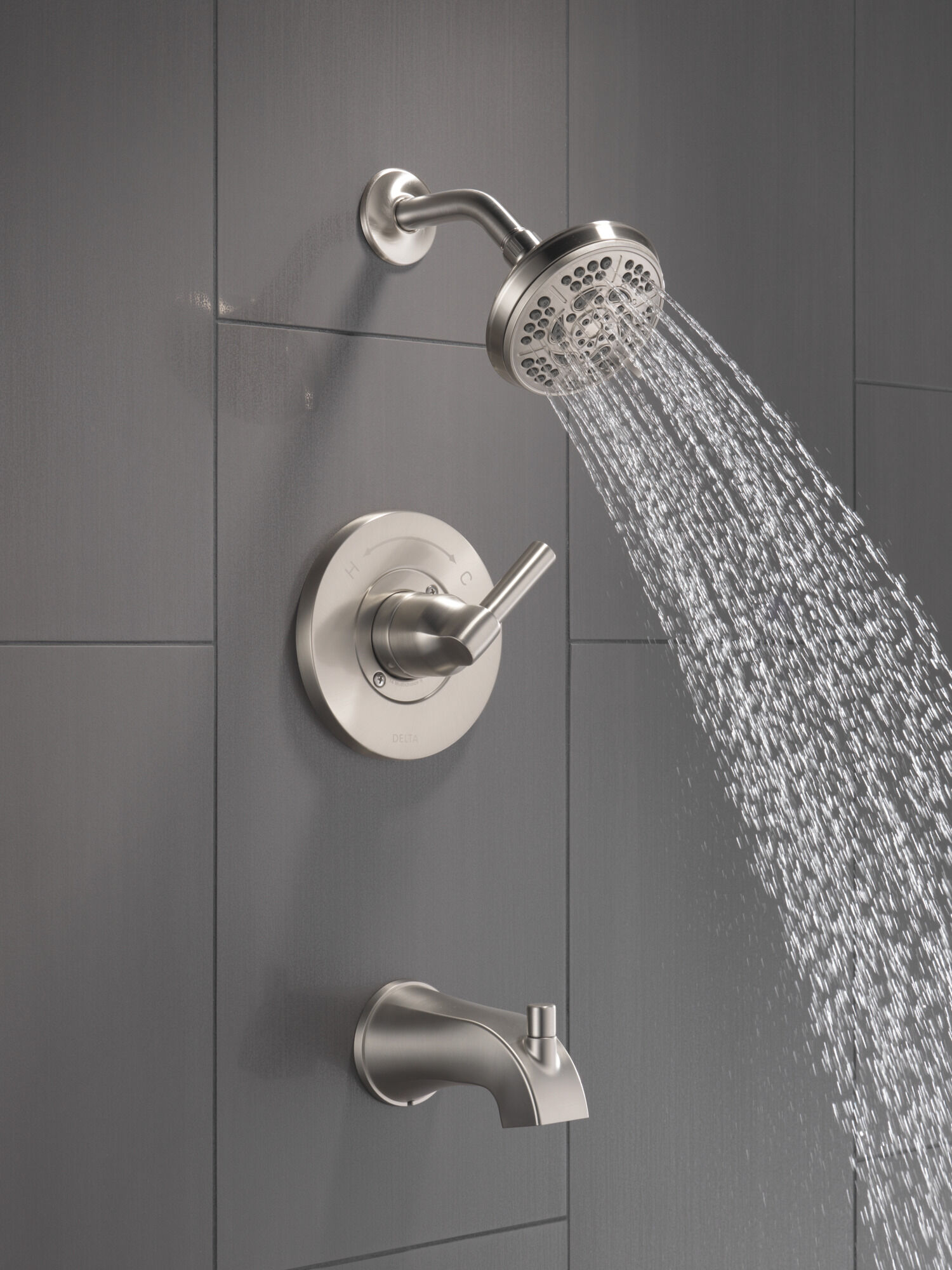 144891-SP Для ванны и душа Monitor® серии 14 Delta Faucet Becker Матовый никель Spotshield  - Вид №6