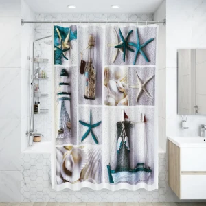 Штора для ванной комнаты «Cruise» 180х200 см цвет белый