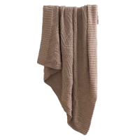 Плед NESTOR большой APERO ДИЗАЙНЕРСКИЕ, ВЯЗАНЫЕ, ОДНОТОННЫЕ 010326 Коричневый