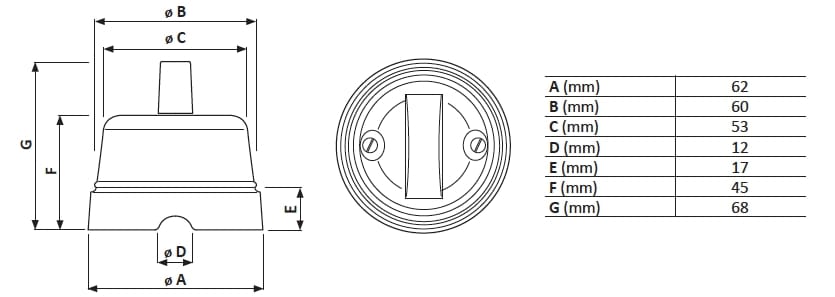 Вращающаяся кнопка безеля GI Gambarelli White Italy ARCH-00047386 - Вид №3