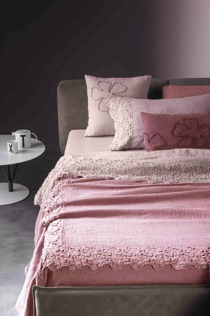 LA FABBRICA DEL LINO Покрывало из льна с цветочными мотивами Decor sun-id-1429629 - Вид №2