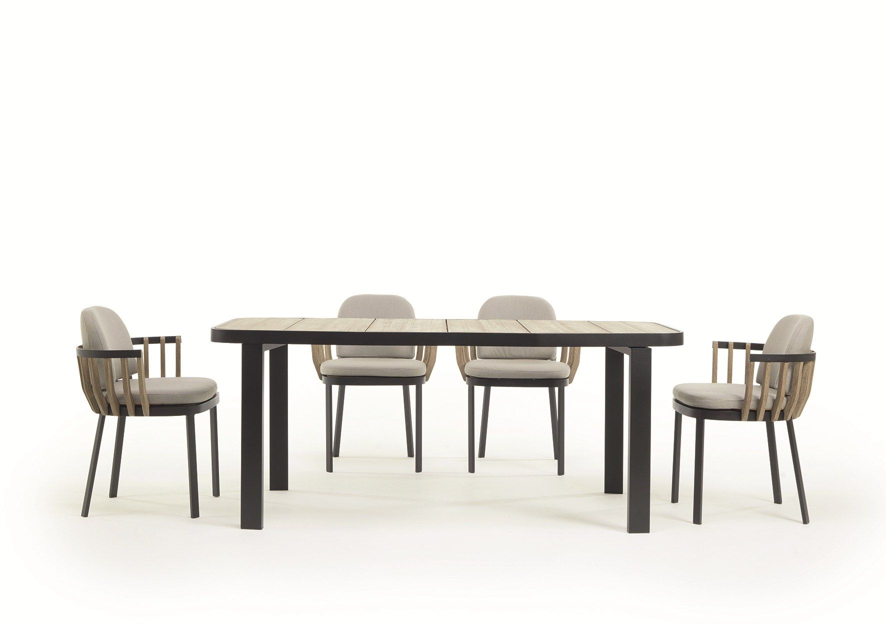 Стул для сада из тикового дерева с подлокотниками Ethimo ARCH-00131586 - Вид №6