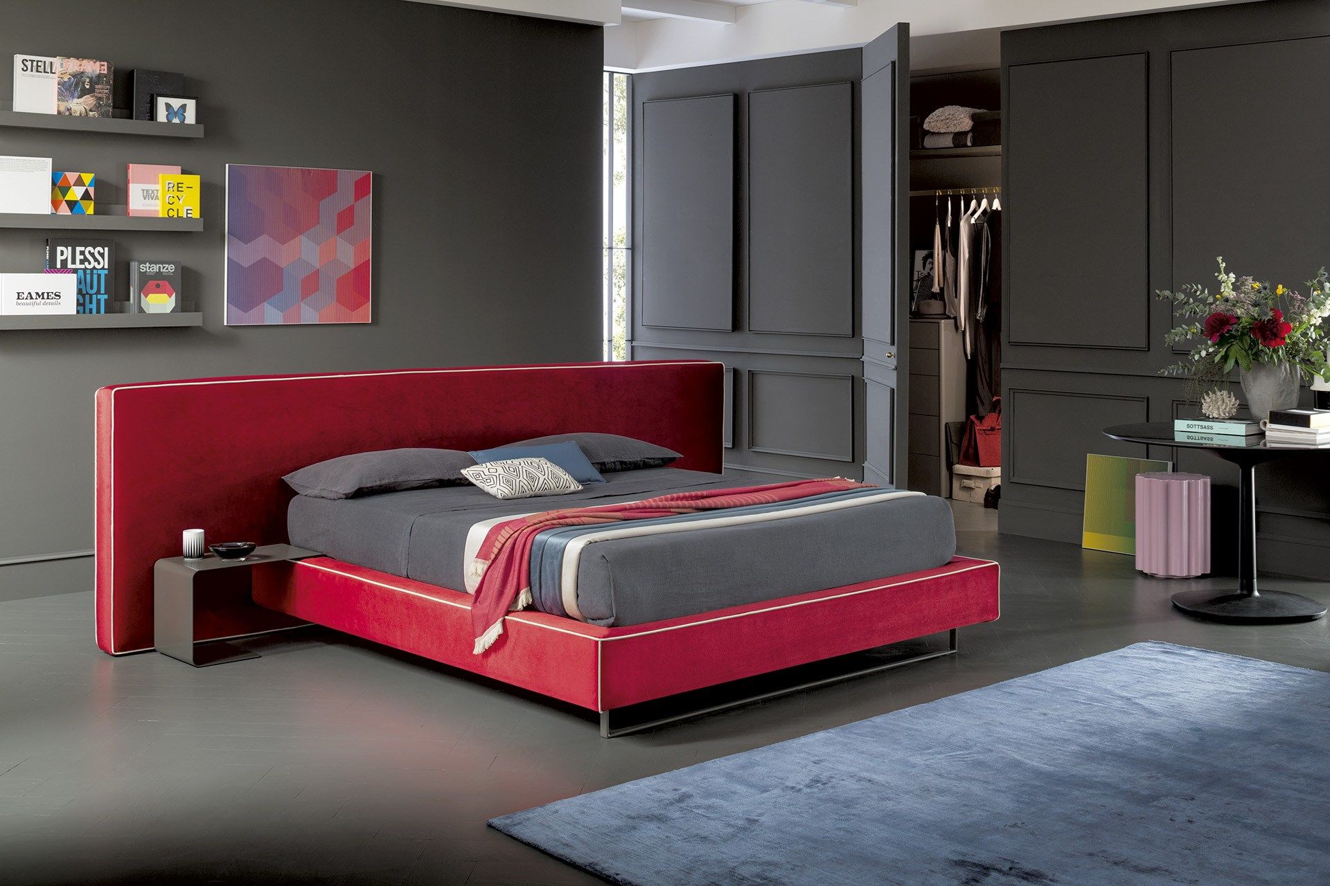 Двуспальная кровать для хранения ткани с мягким изголовьем Felis Bedstories ARCH-00105228 - Вид №17