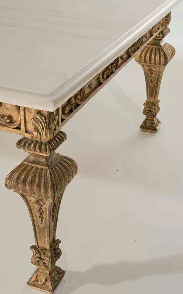 Деревянный журнальный столик с мраморной столешницей OAK Галерея ARCH-00090461