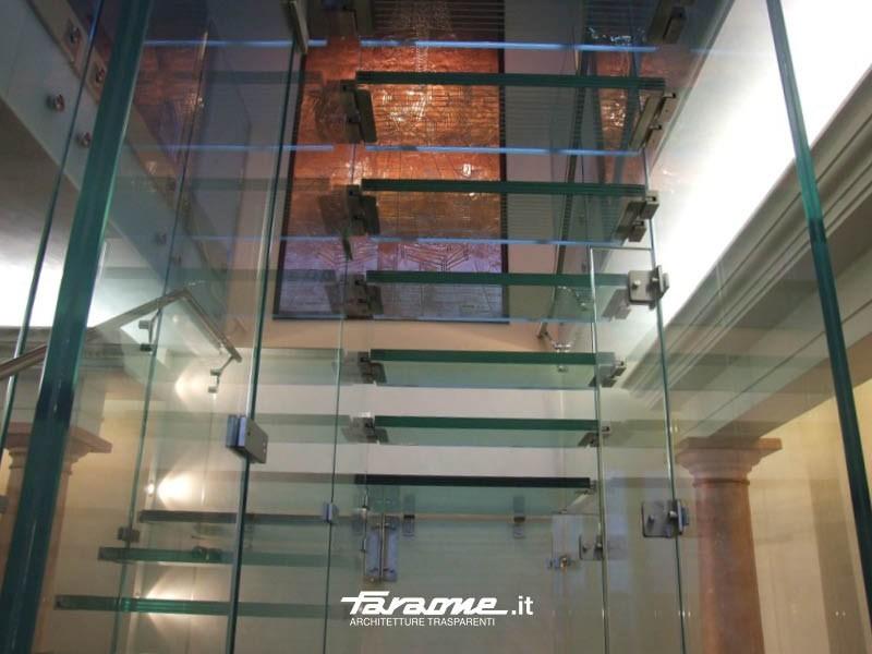 FARAONE Открытая лестница из нержавеющей стали и стекла sun-id-1480146 - Вид №6