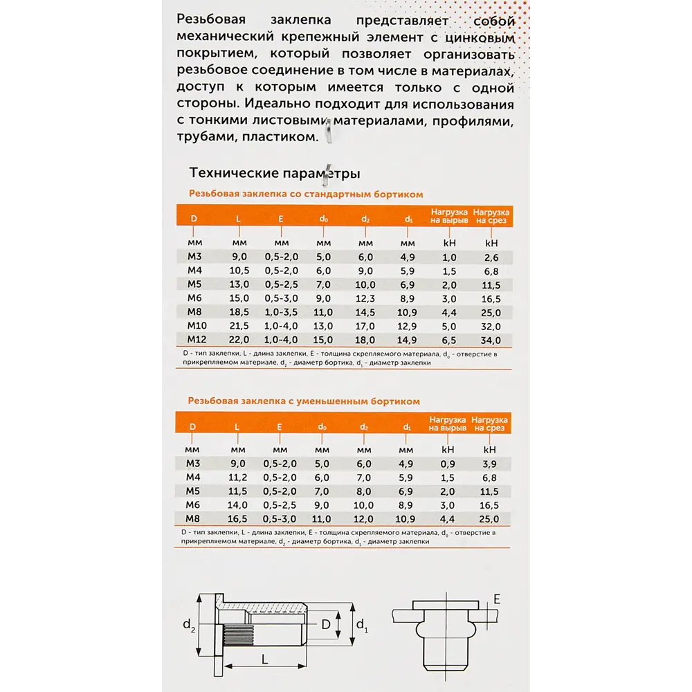 Заклепка резьбовая Sormat М4 мм, 10 шт STLM-2058151 - Вид №3