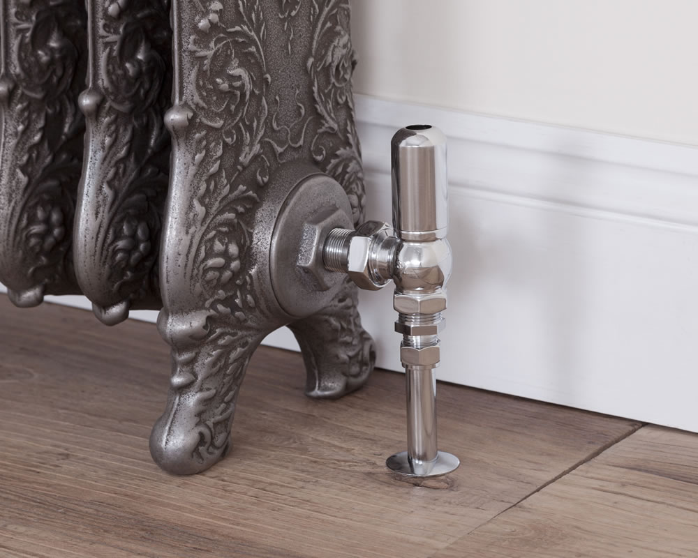 HAN015 Впускной ручной радиаторный клапан Daisy Wheel 15 мм (хром) Сarronheating  - Вид №3