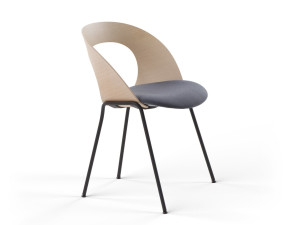 Штабелируемый стул из фанеры с мягким сиденьем